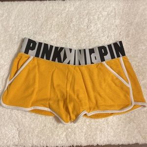 Yellow and white Victoria secret shorts